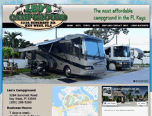 Tablet Screenshot of leoscampground.com
